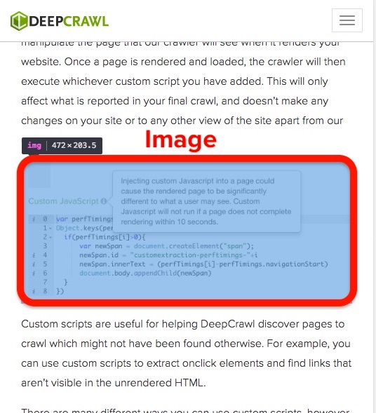 An example of an image on a DeepCrawl blog post