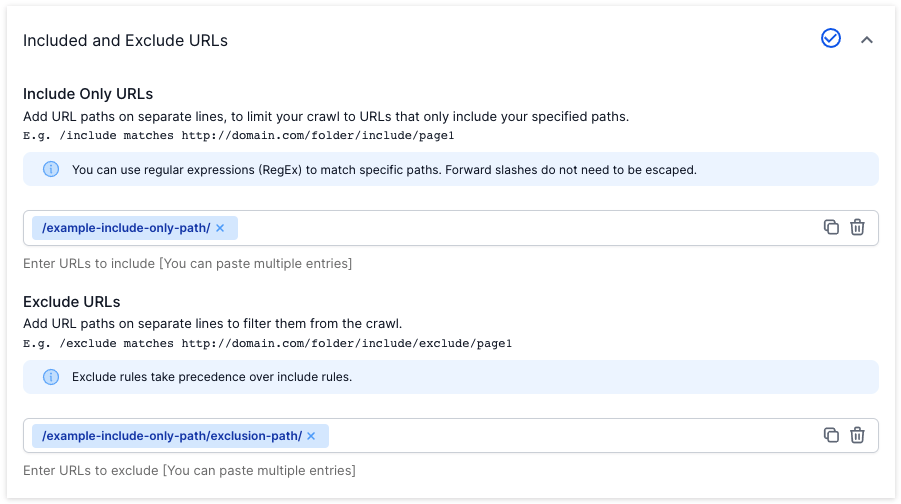 Adding crawl restrictions in Deepcrawl - Filter URLs and URL paths