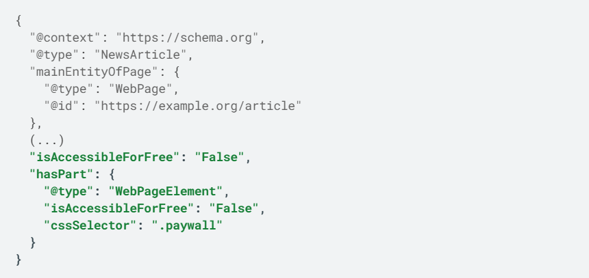 Avoid paywalled content being seen by Google as cloaking - use correct schema